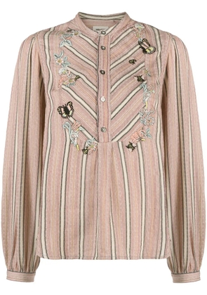 Zadig&Voltaire embroidered pinstriped blouse