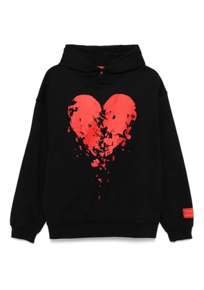 Vision Of Super heart-print hoodie - Black