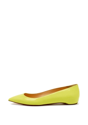 Christian Louboutin Pre-Owned Pigalle Follies patent leather ballet flats - Yellow
