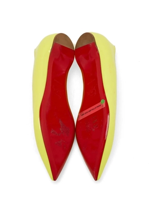 Christian Louboutin Pre-Owned Pigalle Follies patent leather ballet flats - Yellow
