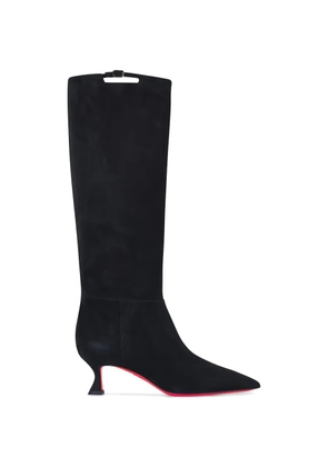 Santoni pointed-toe buckled boots - Black