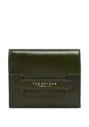 The Bridge logo-stamped leather wallet - Green