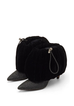 Nicholas Kirkwood Glitter velvet ankle boots - Black