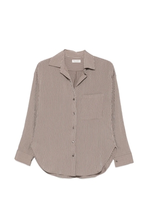 Marc O'Polo striped chest-pocket shirt - Brown