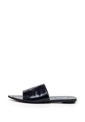 Prada Pre-Owned triangle-logo pointed-toe sandals - Black