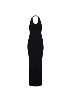 La Galpa Aziza backless halterneck maxi dress - Black