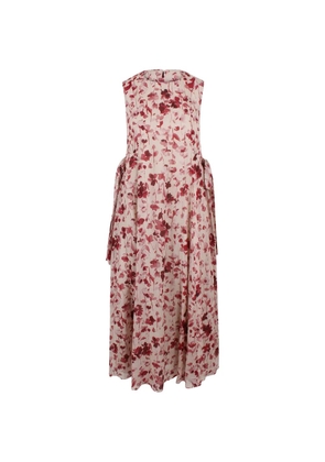 'S Max Mara floral-print tie-waist dress - Neutrals