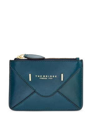 The Bridge zip-around leather cardholder - Blue