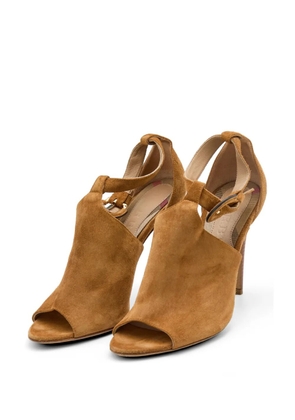 Burberry Pre-Owned suede ankle-strap sandals - Brown