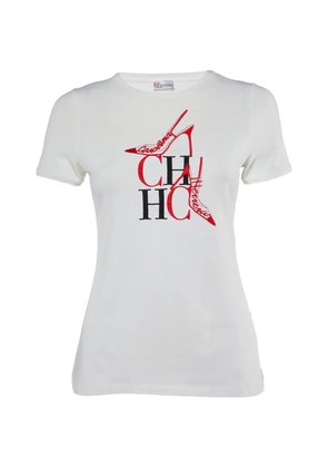 Carolina Herrera Vintage logo-embroidered cotton T-shirt - White