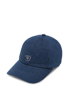 Maje heart-embroidered baseball cap - Blue