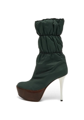 Marni Pre-Owned ruched puffer boots - Green