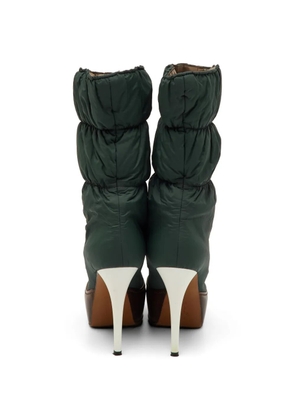 Marni Pre-Owned ruched puffer boots - Green