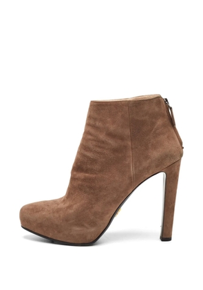 Prada Pre-Owned platform ankle boots - Brown