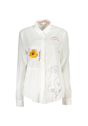 Desigual graphic-print long-sleeve shirt - White