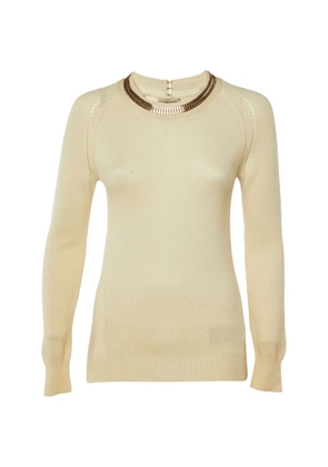 Burberry Pre-Owned Embellished collar sweater - Neutrals