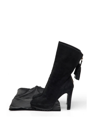 Saint Laurent Pre-Owned tassel platform boots - Black