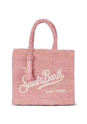 MC2 Saint Barth Colette embroidered raffia tote bag - Pink