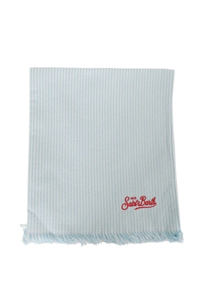 MC2 Saint Barth striped seersucker beach towel - Blue