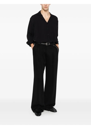 MARSEM camp-collar long-sleeve shirt - Black