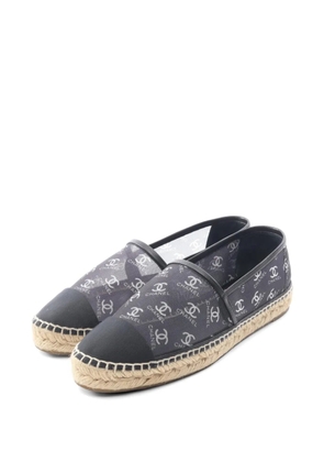 CHANEL Pre-Owned 1986-1988 Coco Mark mesh espadrilles - Black