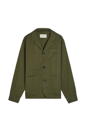 Oliver Spencer Bradwell patch-pockets button-down cotton shirt jacket - Green