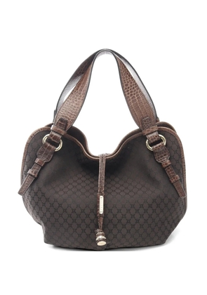 Celine Pre-Owned 2000s Macadam croc-embossed handbag - Brown