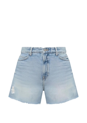 BOSS distressed frayed-hem shorts - Blue