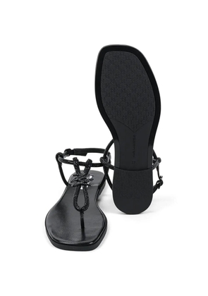 Karl Lagerfeld Olympia crystal-embellished logo-plaque sandals - Black