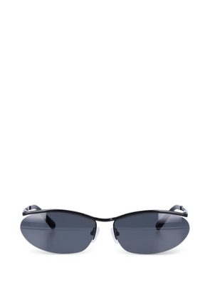 The Attico Charlotte oval-frame sunglasses - Black