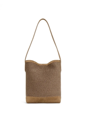 Mansur Gavriel small Everyday Cabas leather-trim tote bag - Brown