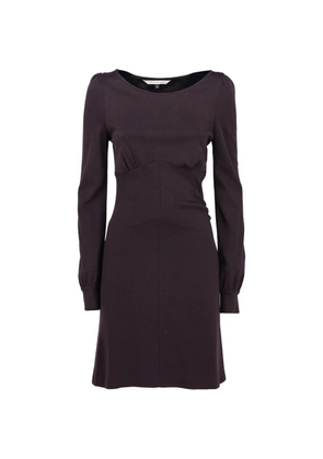 Diane Von Furstenberg Vintage gathered long-sleeve mini dress - Purple