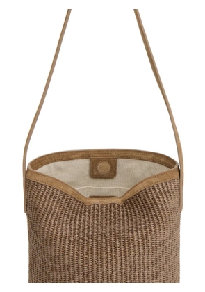 Mansur Gavriel small Everyday Cabas leather-trim tote bag - Brown