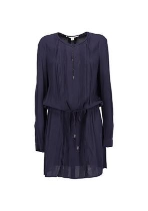 Diane Von Furstenberg Vintage pleated drawstring mini dress - Blue