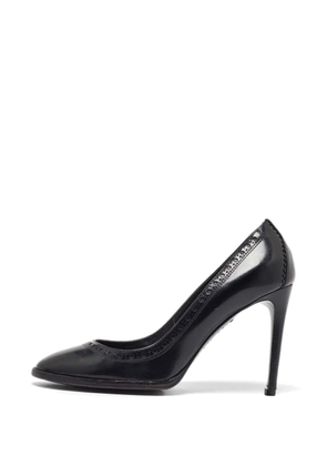 Burberry Pre-Owned leather brogue pumps - Black