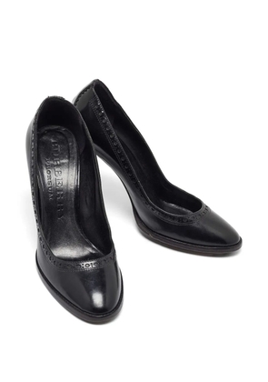 Burberry Pre-Owned leather brogue pumps - Black