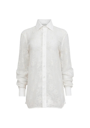 Fleur Du Mal Juliet lace buttoned shirt - White