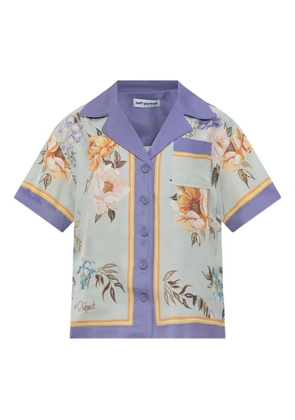 Self-Portrait floral-print shirt - Blue