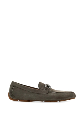 Ferragamo Gancini ornament driver loafers - Grey