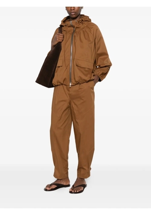 CARLA G. Sedo hooded zip-up jacket - Brown