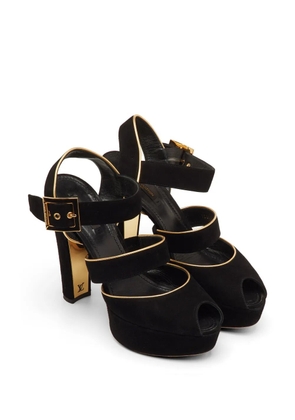 Louis Vuitton Pre-Owned Mowani peep-toe sandals - Black
