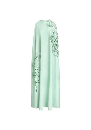 Oscar de la Renta flower-cutouts caftan dress - Green