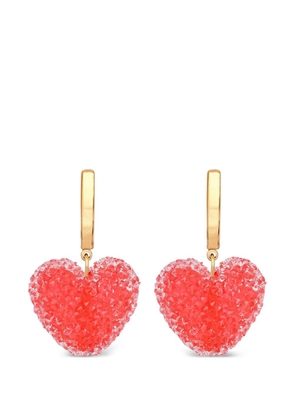 Crystal Haze Jelly Heart earrings - Gold