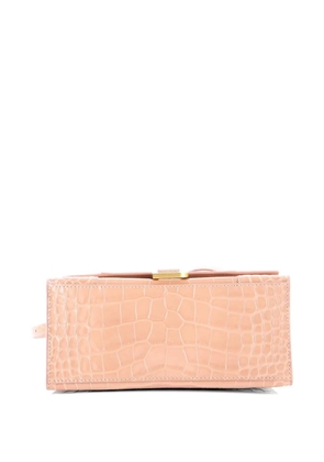 Balenciaga Pre-Owned Hourglass Top Handle Bag Crocodile Embossed Leather Small crossbody bag - Neutrals