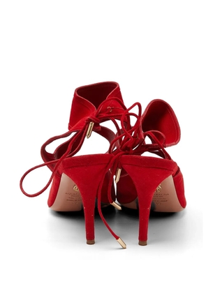 Aquazzura suede cutout sandals - Red