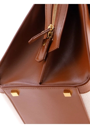 Saint Laurent Pre-Owned Uptown Tote Canvas and Leather Medium satchel - Brown