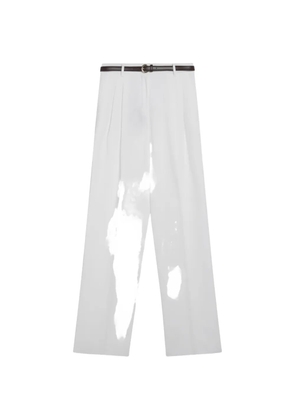 Max Mara belted pleated trousers - White