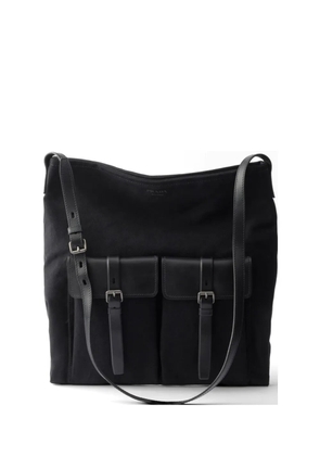 Prada Route canvas and leather shoulder bag - Black
