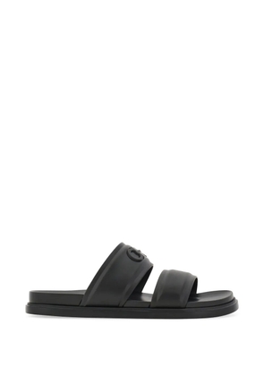 Ferragamo Gancini ornament slides - Black