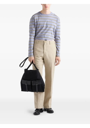 Prada Route canvas and leather shoulder bag - Black